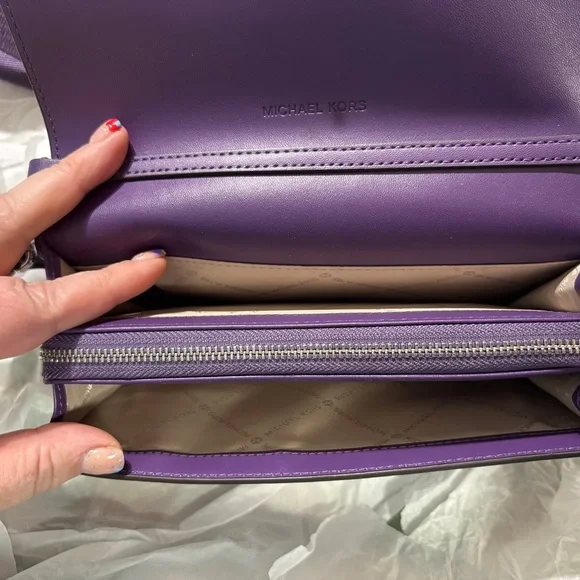 NWOT Michael Kors Ombre Purple Crossbody Bag - Picture 4 of 6